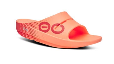OOFOS Women's OOahh Sport Slide Sandal - Sunburst Matrix