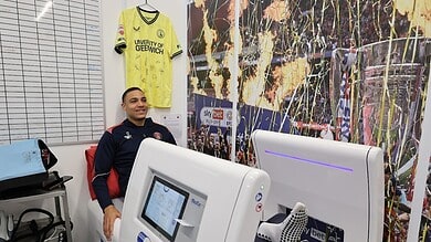 High-tech treadmill for triathlon training and performance analysis.