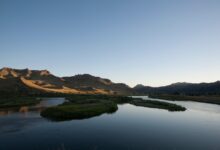 Missouri River and surrounding landscape near Great Falls, Montana
